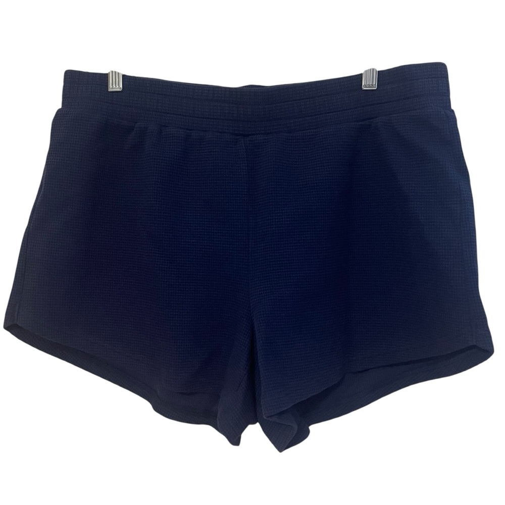 Lands End Navy Waffle‎ Knit Shorts Large